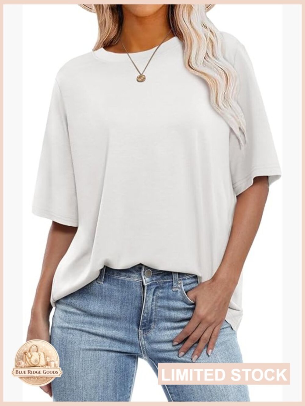 Oversized Tee Loose Fit Comfy Fabric Versatile Casual Wear Gym Lounge Office